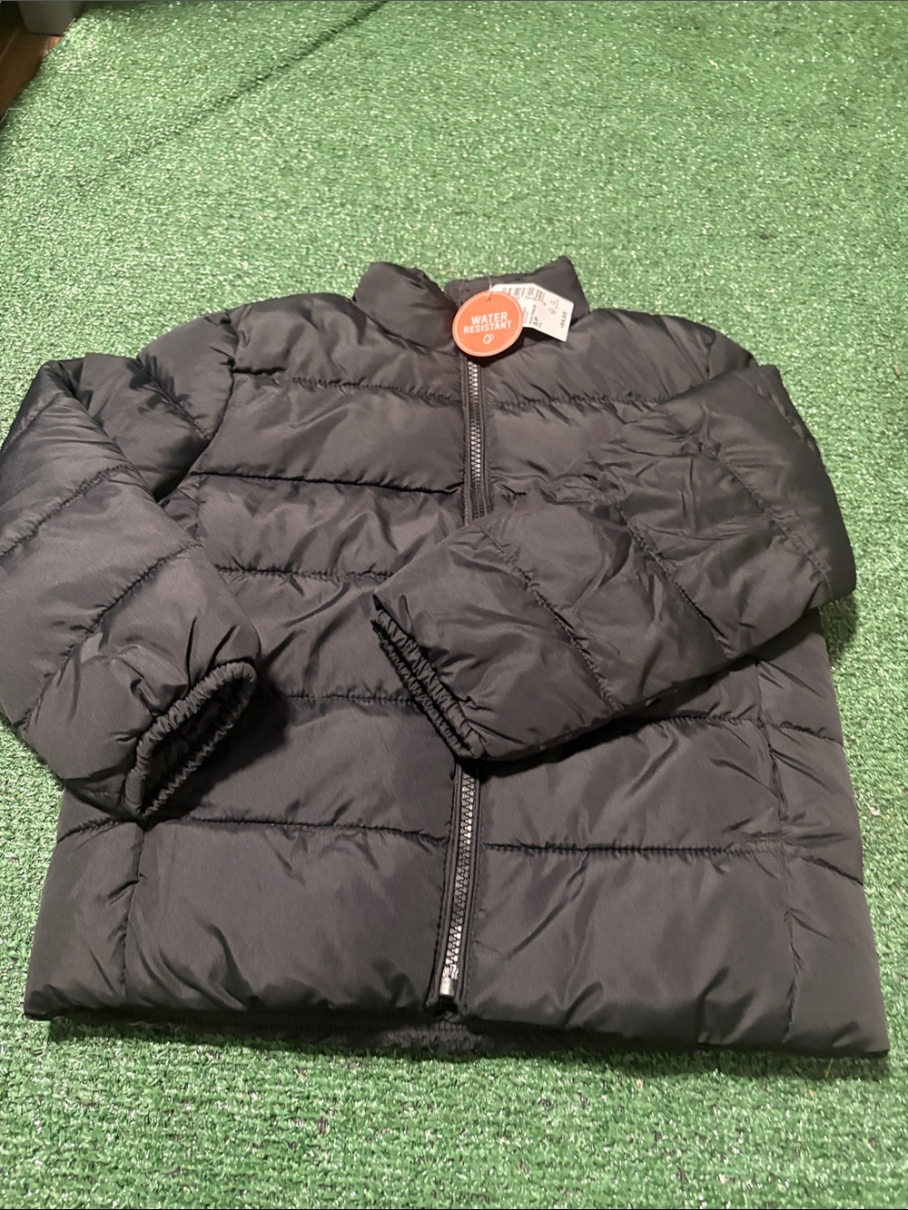 Place Black Kids Puffer Jacket - Water Resistant